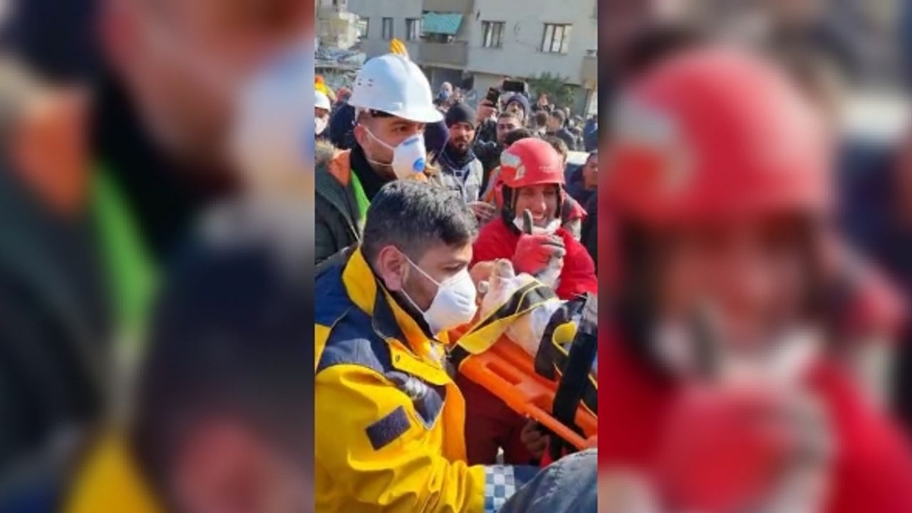 Hatay’da enkaz altında kalan 2 aylık bebek yıkıntıların arasından tam 128 saat sonra