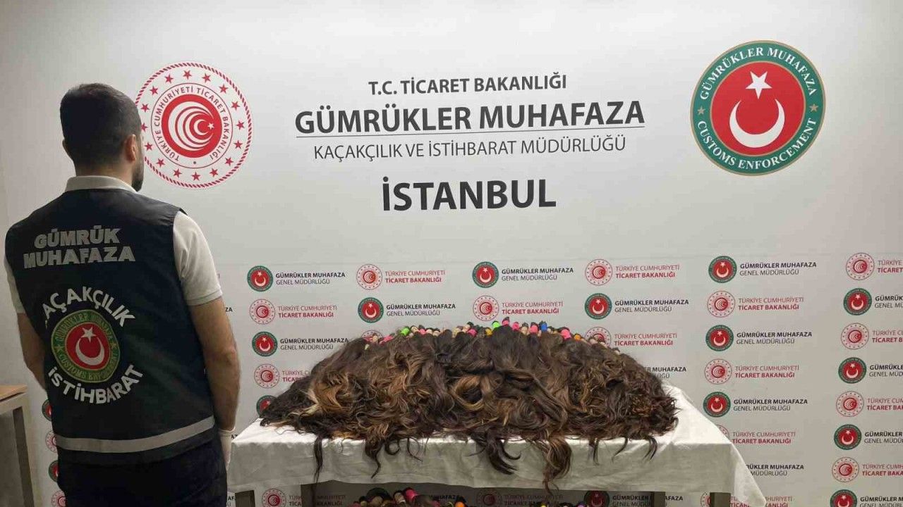 Sabiha Gökçen Havalimanı’nda 68 kilo insan saçı ele geçirildi