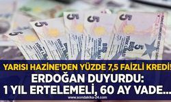 Yarısı Hazine’den yüzde 7,5 faizli kredi! Erdoğan duyurdu: 1 yıl ertelemeli, 60 ay vade...