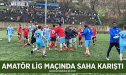 Amatör Lig maçında saha karıştı
