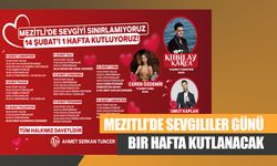 Mezitli’de Sevgililer Günü Bir Hafta Kutlanacak