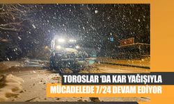 Toroslar ‘Da Kar Yağışıyla Mücadelede 7/24 Devam Ediyor