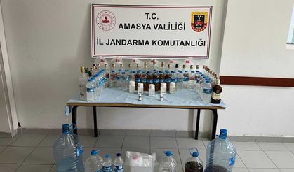 Amasya’da jandarmadan yasa dışı alkol üreten şahıslara operasyon