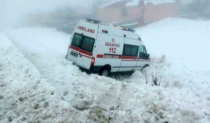 Bingöl’de ambulans buzlanma nedeniyle yoldan çıktı: 5 yaralı