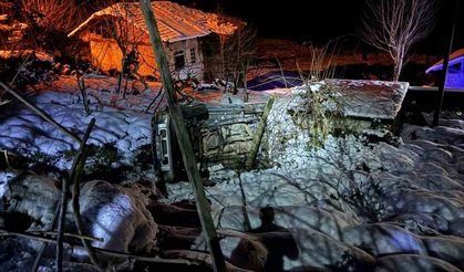 Buzdan kayan araç çay bahçesine yuvarlandı: 1 ölü