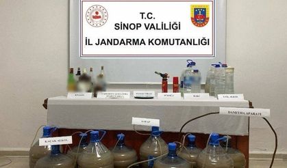 Sinop’ta kaçak alkol operasyonu