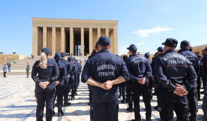 Mersinli itfaiyeciler Ata’nın huzurunda