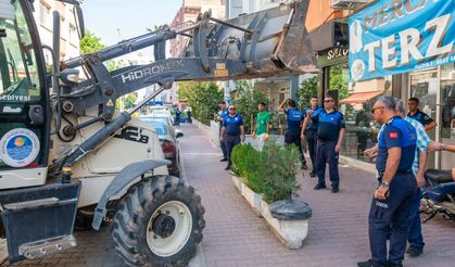 Yenişehir Belediyesi kaldırım ve yol işgali denetimlerini sürdürüyor