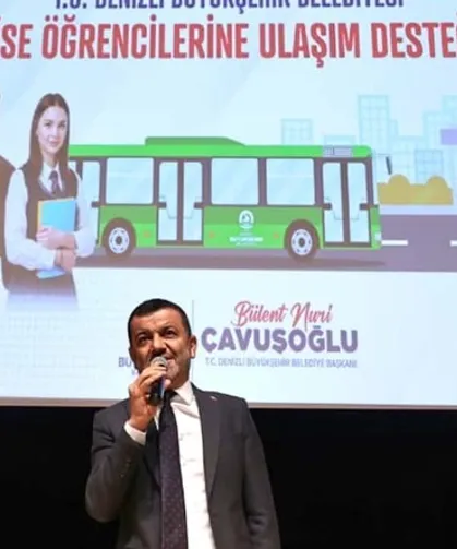 Denizli Büyükşehir’den liselilere ulaşım desteği