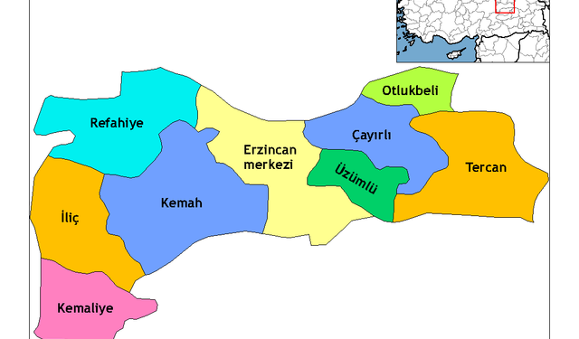 Erzincan'ın İlçeleri