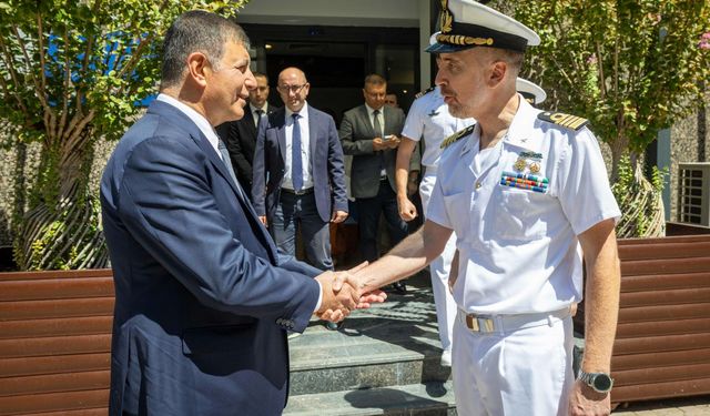 İtalyan Donanması heyetinden Başkan Tugay’a ziyaret