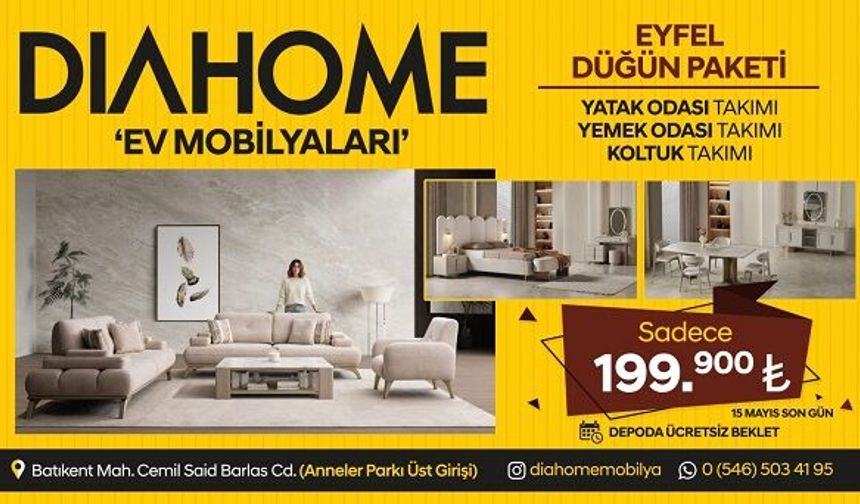 Gaziantep’te Mobilya Sektörünün Güçlü İsmi: Diahome Mobilya