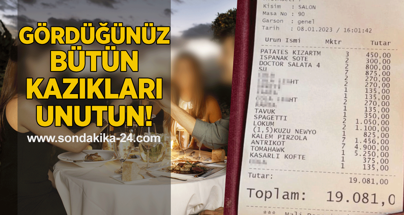 Et restoranında ödenen hesap sosyal medyaya bomba gibi düştü...