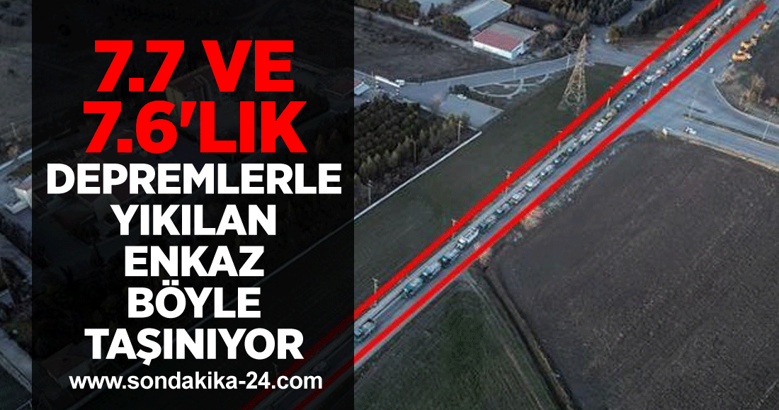 7.7 ve 7.6'lık depremlerle yıkılan Kahramanmaraş'ta enkaz böyle taşınıyor