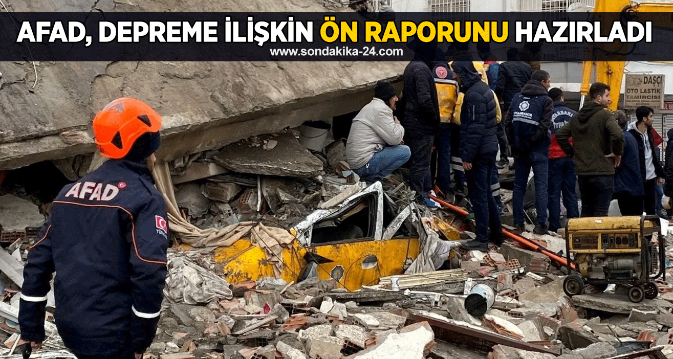 AFAD, depreme ilişkin ön raporunu hazırladı