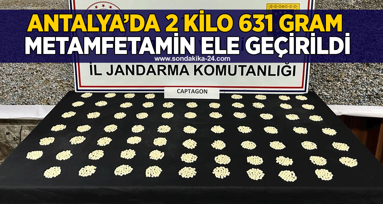 Antalya’da 2 kilo 631 gram metamfetamin ele geçirildi