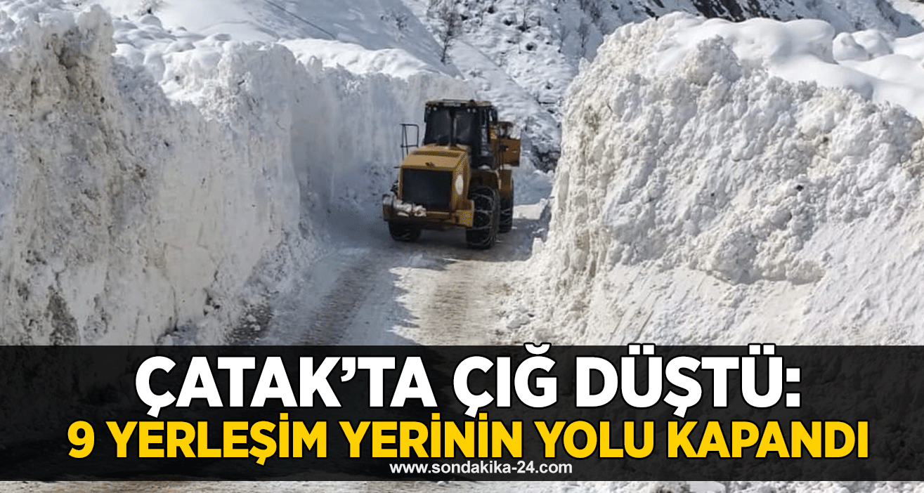 Çatak’ta çığ düştü: 9 yerleşim yerinin yolu kapandı