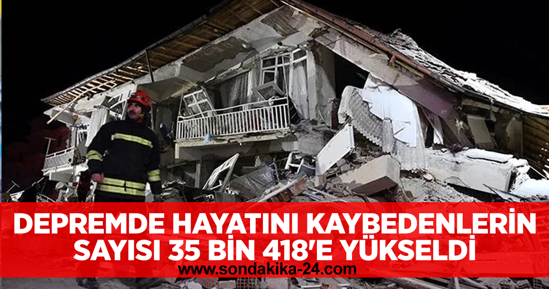 Cumhurbaşkanı Erdoğan: Depremde hayatını kaybedenlerin sayısı 35 bin 418'e yükseldi