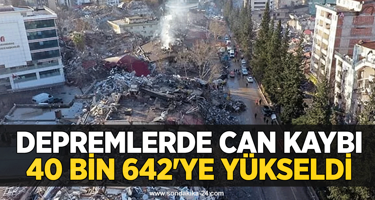 Depremlerde Can Kaybı 40 bin 642'ye Yükseldi