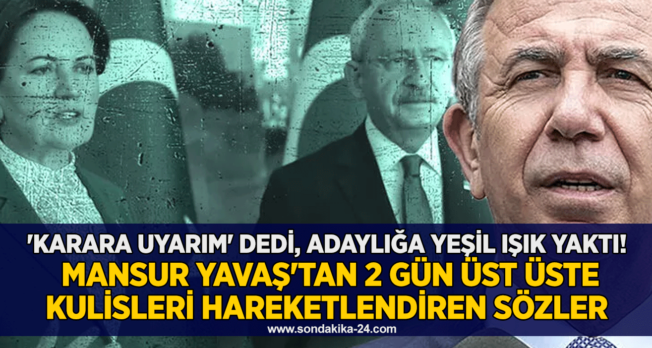 'Karara uyarım' dedi, adaylığa yeşil ışık yaktı! Mansur Yavaş'tan 2 gün üst üste kulisleri hareketlendiren sözler