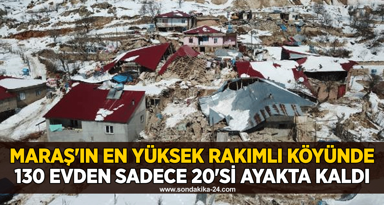 Maraş'ın en yüksek rakımlı köyünde 130 evden sadece 20'si ayakta kaldı