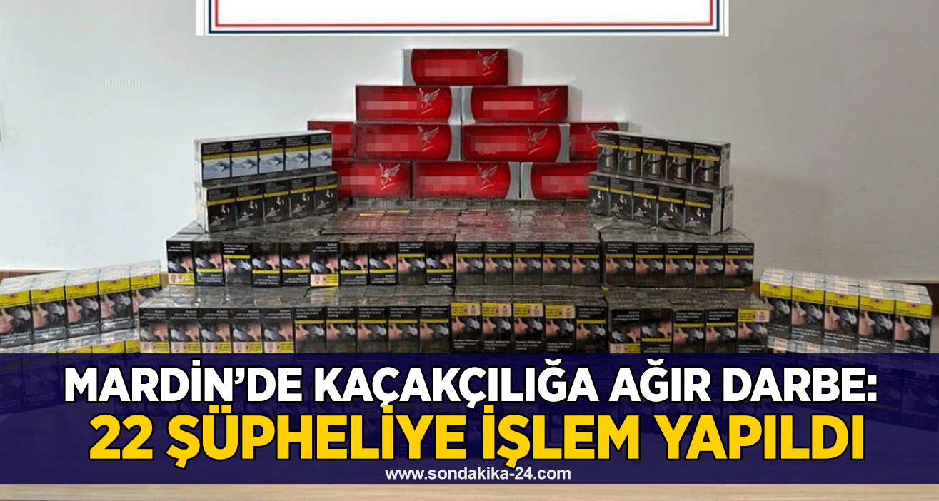 Mardin’de kaçakçılığa ağır darbe: 22 şüpheliye işlem yapıldı