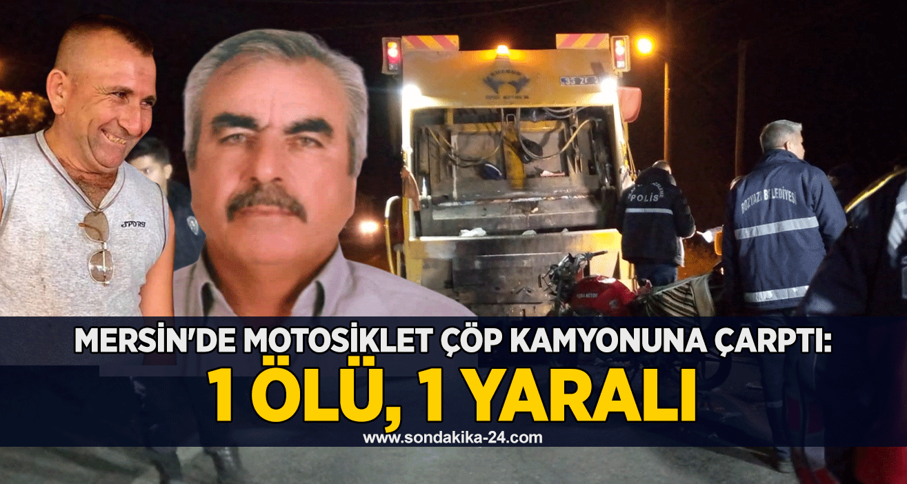Motosiklet çöp kamyonuna çarptı: 1 ölü, 1 yaralı