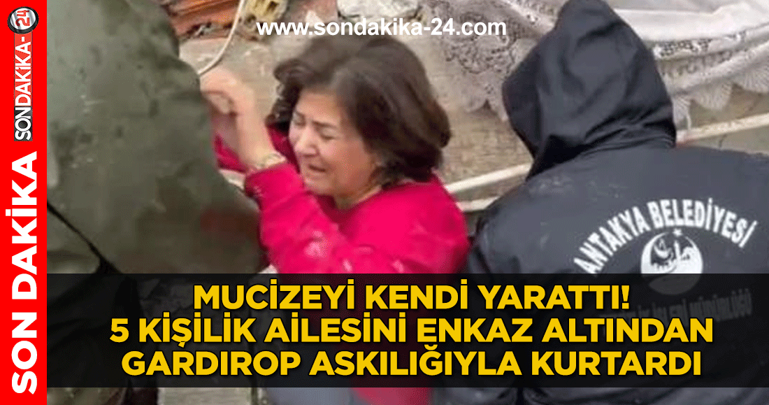 Mucizeyi kendi yarattı! Polis baba, 5 kişilik ailesini enkaz altından gardırop askılığıyla kurtardı
