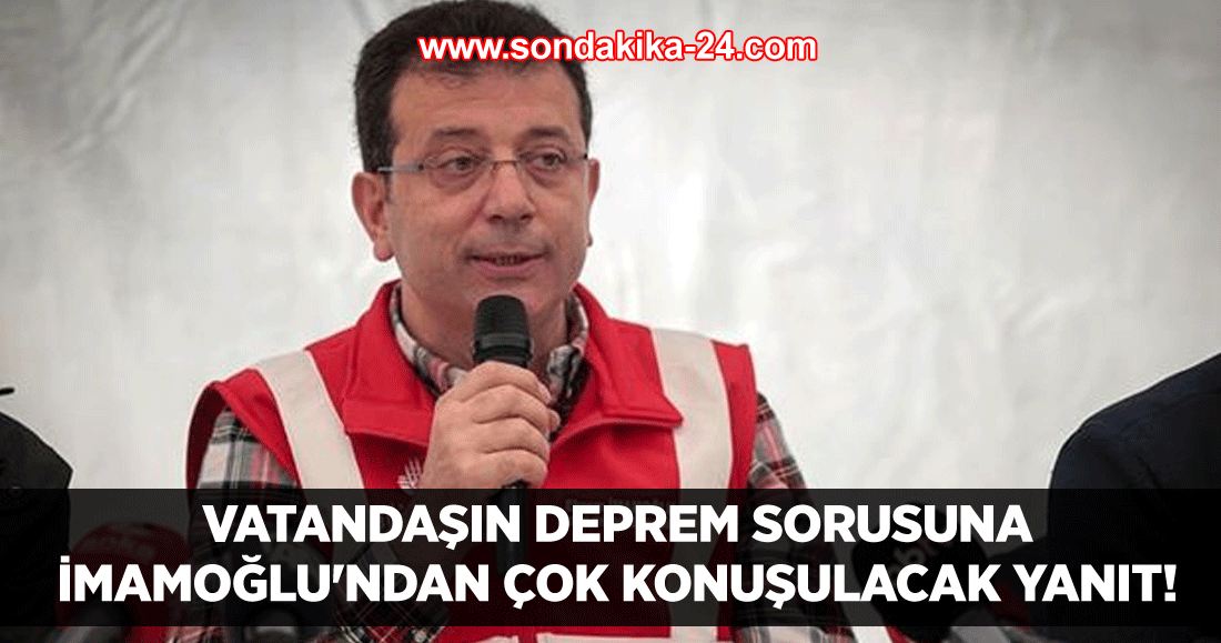 Vatandaşın deprem sorusuna İmamoğlu'ndan çok konuşulacak yanıt: En az 15 yıl lazım
