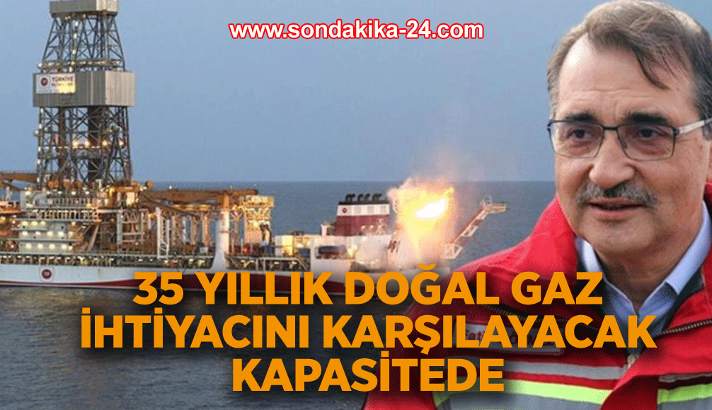 35 yıllık doğal gaz ihtiyacını karşılayacak kapasitede