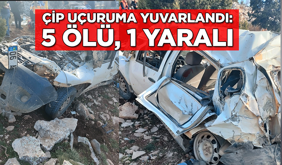 Çip uçuruma yuvarlandı: 5 ölü, 1 yaralı